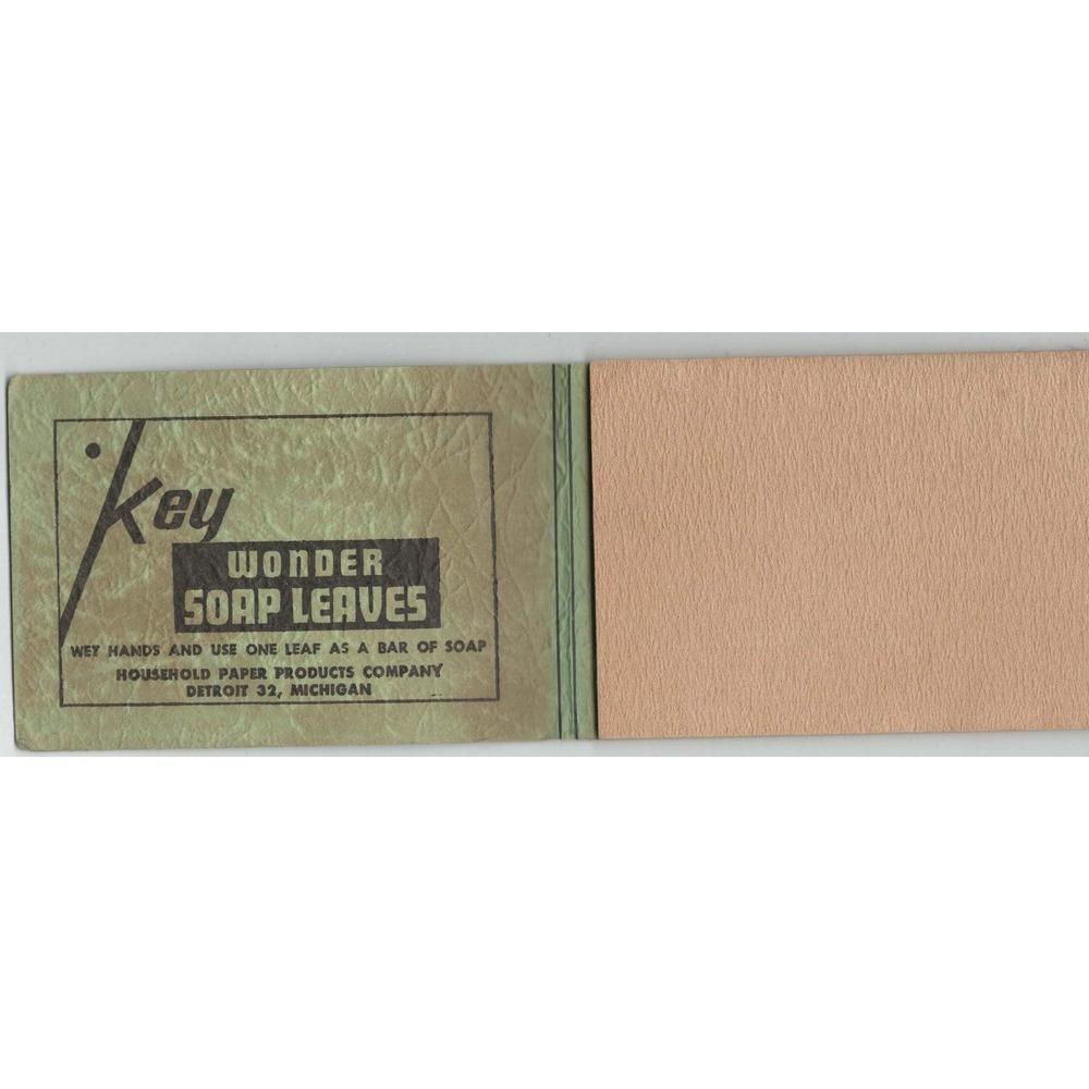 Vintage 1940s Key Wonder Soap Leaves Booklet Detroit Michigan Household Paper Co